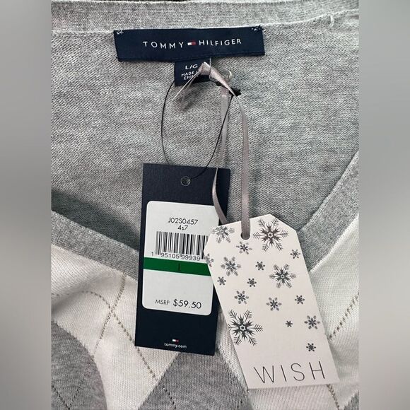 NWT Tommy Hilfiger Sparkle Women’s V-Neck Sweater (Large) - Picture 6 of 7